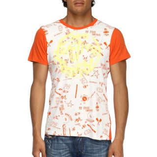 DIESEL T Shirt Homme Blanc et orange   Achat / Vente T SHIRT DIESEL T
