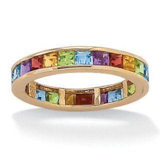 Multi Gemstone 10k Eternity Ring Jewelry