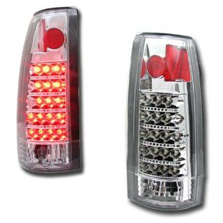 Chevy Silverado Led Tail Lights Chrome Clear LED Taillights 1988 1989