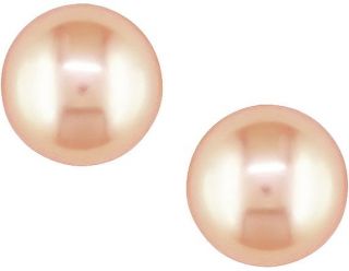 Miadora 10k Gold Pink Freshwater Pearl Stud Earrings (6 mm)