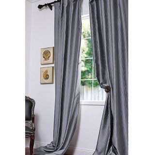 Textured Faux Silk Jacquard 108 inch Curtain Panel