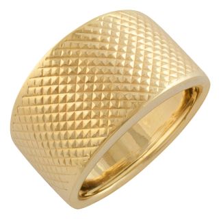 Fremada 10 Karat Yellow Gold Diamond Cut Bold Ring (size 7) Today: $