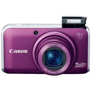 Canon PowerShot SX210IS 14MP Purple Digital Camera