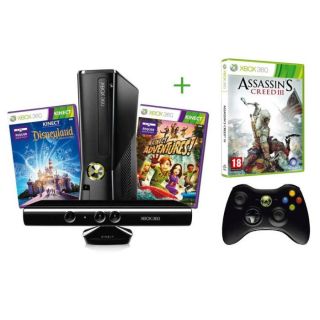 Contient le pack console XBOX 360 4GO avec Kinect, Kinect Adventures
