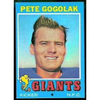 Pete Gogolak 1971 Topps Card #167 
