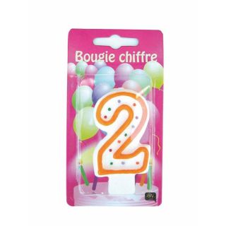 Bougie Chiffre 2   Achat / Vente DECO ANNIVERSAIRE Bougie Chiffre 2