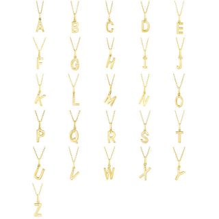 Gold over Silver Diamond Accent Initial Necklace Today $34.99