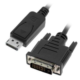 Premium Black DisplayPort Male to DVI Cable Male   6 feet