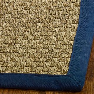 Hand woven Sisal Natural/ Blue Seagrass Runner (26 x 14) Today $100