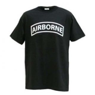 New US Airborne 173rd Cotton T Shirt   Black, XL Clothing