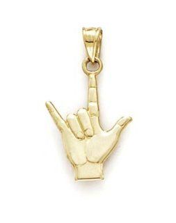 14k Love U Sign Language Pendant   JewelryWeb Jewelry