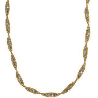 14k Two tone Gold Twisted Necklace