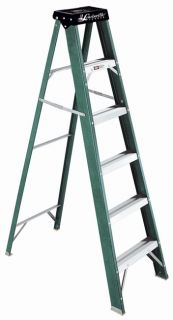 Fiberglass 6 foot 225 pound Rating Step Ladder