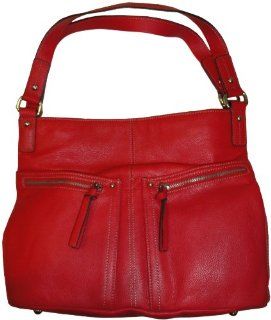Leather Purse Handbag Zip to It Front Zip Tote Tomato Shoes