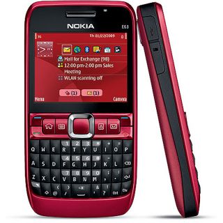 Nokia E63 002J3H6 Red Unlocked Smart Phone