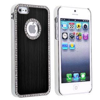 BasAcc Bling Luxury Black Rear Snap on Case for Apple iPhone 5