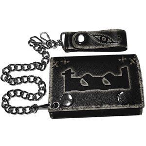 Tool   Wallets   Leather Biker Tri fold: Clothing