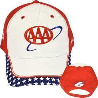 MARK MARTIN 6 AAA PIT CAP HAT NASCAR ROUSH RACING RED