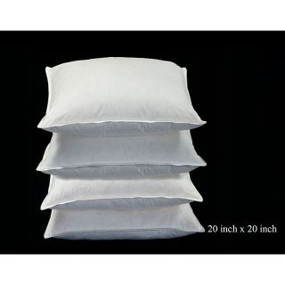 Decorative 233 Thread Count Feather Pillow Inserts (Set of 4