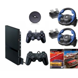 Playstation 2 Racing Bundle   PS2 Wheels and more
