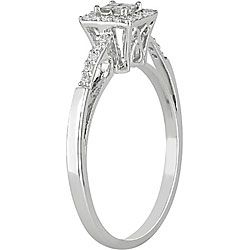 10k White Gold 1/5ct TDW Diamond Halo Ring (H I, I1 I2)