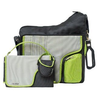 JJ Cole System 180 Diaper Bag in Green Stitch Baby