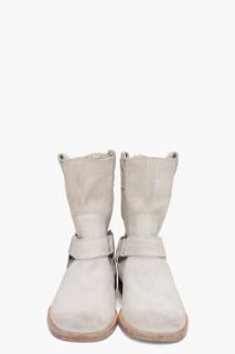 Maison Martin Margiela Suede Motorcycle Boots for women