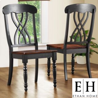 ETHAN HOME Mackenzie Country Black Dining Chair (Set of 2) Today $185