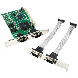SYBA PCI to 4x DB 9 Serial RS 232 Port Controller Card OEM SY PCI15002