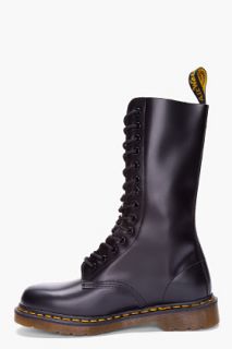 Dr. Martens Tall Black Leather Lace Up 14 eye Boots for men