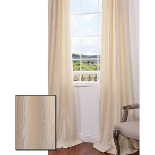 Textured Fields Creme 120 inch Jacquard Curtain Panel