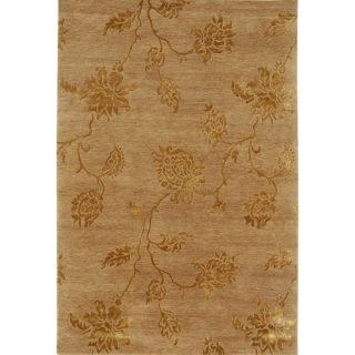 Hand knotted Floral Beige Wool/ Art silk Rug (8 x 11) Today $1,557