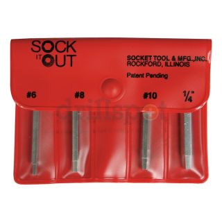Sock It Out JEN 1 Screw Extractor Set, 4 Pc