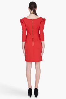 Lanvin Red Boatneck Dress for women