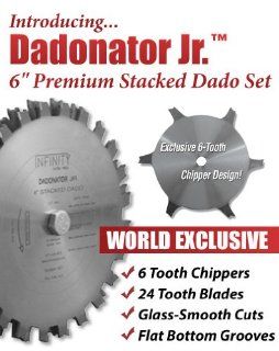 Infinity Tools SDB 600, 6 Stacked Dado Saw Blade Set, Dadonator Jr