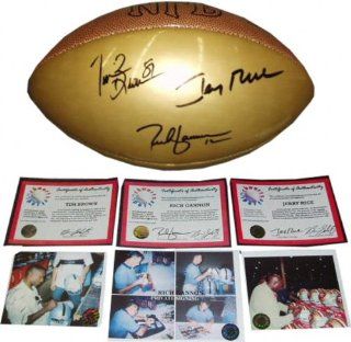 Rich Gannon, Jerry Rice and Tim Brown Triple Autographed