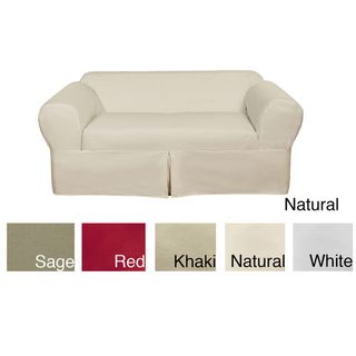 Classic Two piece Twill Loveseat Slipcover