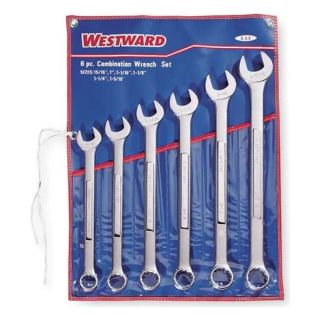 Westward 4PM14 Combo Wrench Set, 15/16 1 5/16 in., 6 Pc