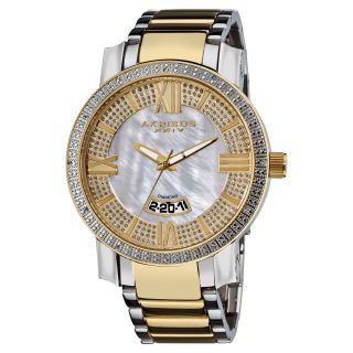 Akribos XXIV Mens Sparkling Diamond Bracelet Watch