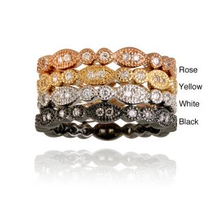 Icz Stonez Rhodiumplated Stackable Cubic Zirconia Ring Today $14.39 3