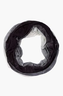 Ann Demeulemeester Herringbone Two Tone Aura Ombre Convertible Scarf for men