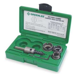 Greenlee 655 Hole Cutter Kit, 6 PC, Tungsten Carbide
