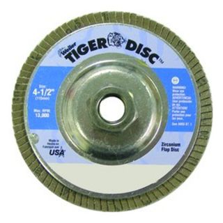 Weiler 50869 4 1/2 X 5/8 11 60Grit SS/Phenolic Backing Tiger Disc