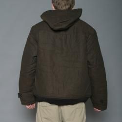 Imperious Mens Black/Brown Herringbone Wool blend Jacket