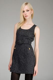 Juicy Couture  Tweedy Black Melange Wool Dress for women