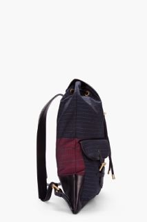 Marc Jacobs Blue Wool Leather Trim Backpack for men