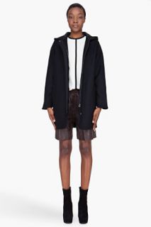 See by Chloé Black Minimalist Oversize Coat for women