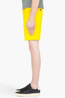 Marc By Marc Jacobs Lemon Yellow Harvey Cotton Twill Shorts for men