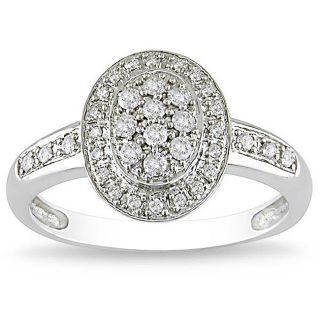 10k White Gold 1/4ct TDW Diamond Fashion Halo Ring (G H, I2 I3