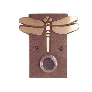 Bronze Dragonfly Doorbell Surround with Lighted Button  